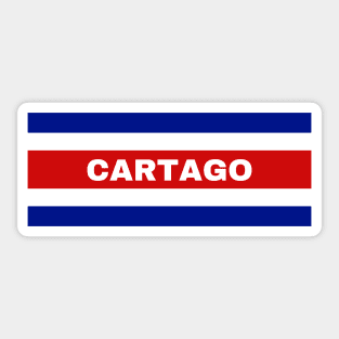 Cartago City in Costa Rican Flag Colors Sticker